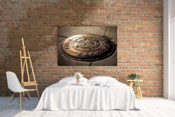 1925 - bar art for man cave brown art or gift for dad or man detroit art