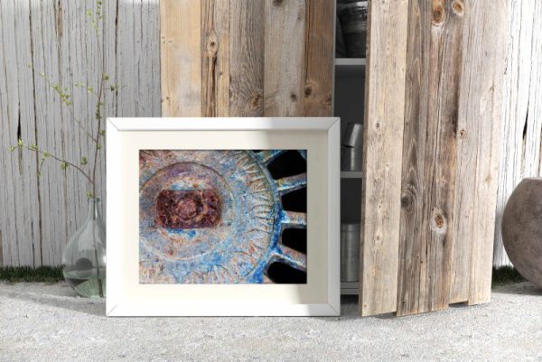 AFTERGLOW - metal wall art for contemporary urban home in canvas rusted metal art
