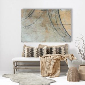 FORTY TWO - contemporary modern circular artwork with a rustic creative living feel