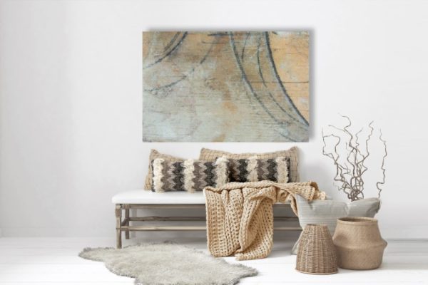 FORTY TWO - contemporary modern circular artwork with a rustic creative living feel