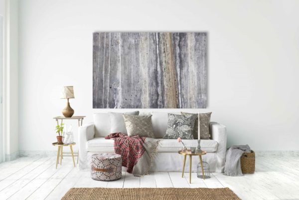 BEFORE DUSK - gray & gold cement contemporary modern artwork for urban lifestyle to add interest to your space