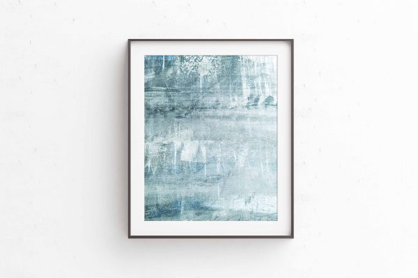 ICEN - beautiful teal artwork for your friend or a gift for the living room or new housewarming gift - Image 2