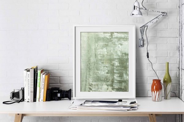 CAMDEN - green modern contemporary art for men women or teen bedroom or living room