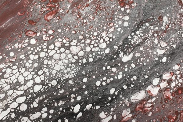 ASHER - black & red artwork for modern decor paint pour fluid art - Image 3