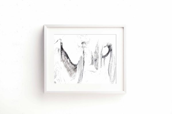DISPERSIVE - black & white one of a kind modern contemporary minimalist artwork - Image 2