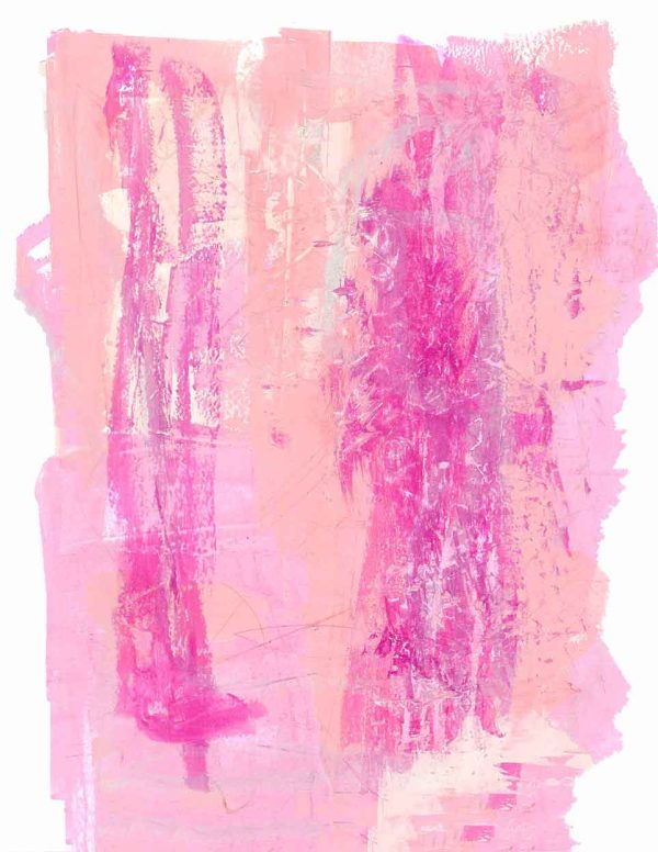 PINKBURST - light pink dark pink contemporary artwork gift for mom or best friend - Image 3