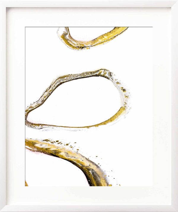 POSH - minimalist artwork gold paint pour contempory art for home for modern style - Image 2