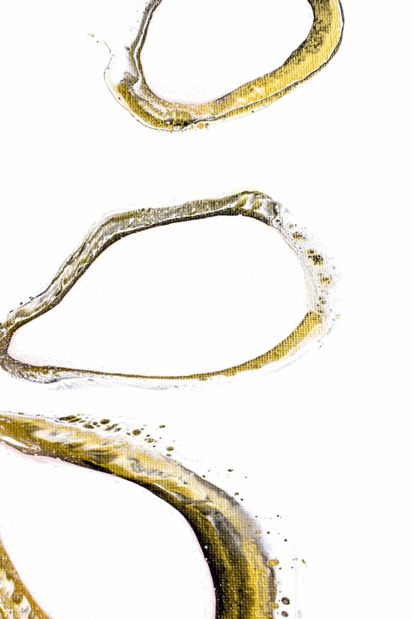 POSH - minimalist artwork gold paint pour contempory art for home for modern style - Image 3
