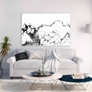 STONES - black and white fluid artwork for the bedroom living room or office contemporary