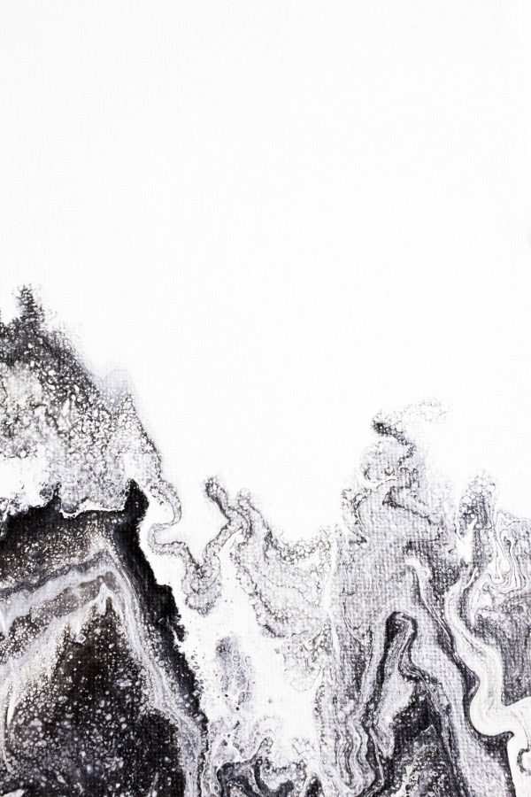 QUARTZ - black & white painting in form of print canvas or metal for your living space modern home decor - Image 3