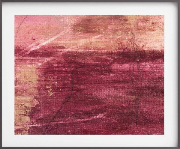 SERTING - a vibrant red painting in form of print canvas or metal for your living space modern home decor - Image 2