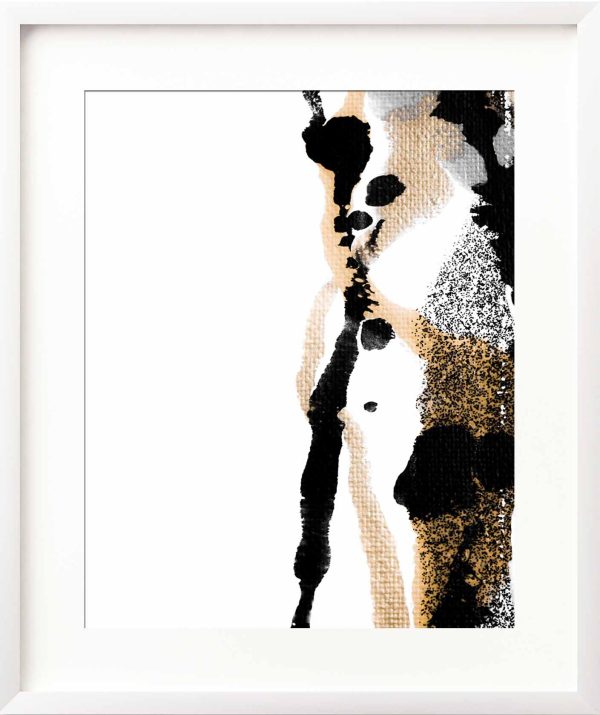 UNPARALLEL - gold black white painting in form of print canvas or metal for your living space modern home decor - Image 2