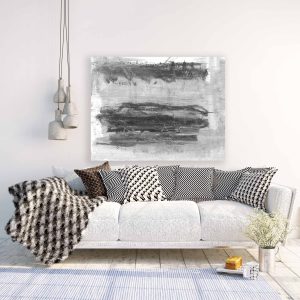 VORTEX - black and gray abstract art with a contemporary style for the living room, bedroom or office